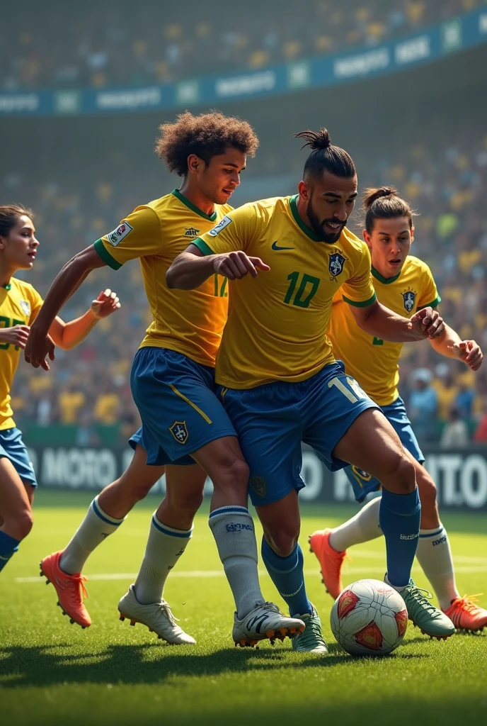 Vinícius Junior fighting with other players 