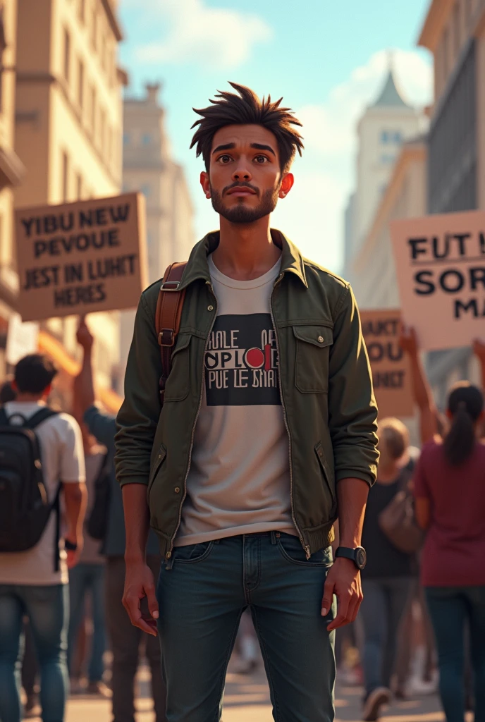 A young man activist 