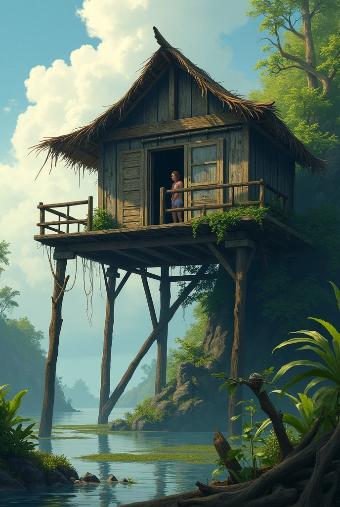 One in a stilt house