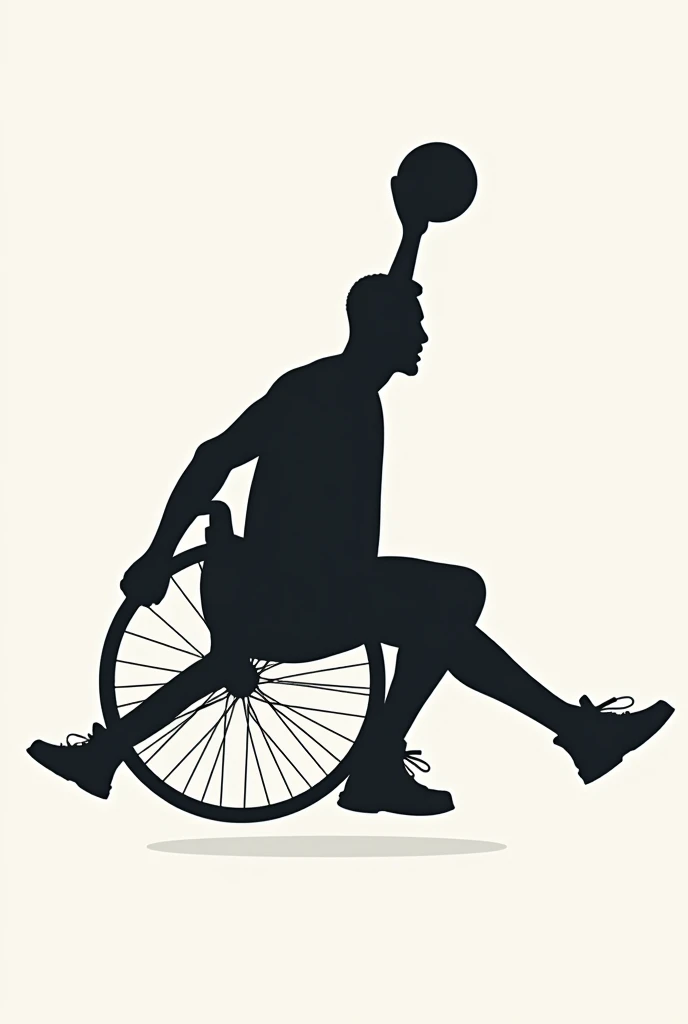 Create the Air Jordan logo but in a wheelchair
