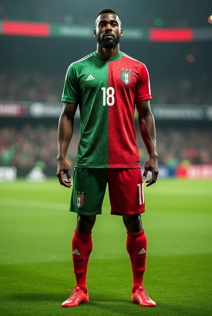 Make another Italy uniform with elements of Italian culture with the base color of the dark red shirt. I just want the image of the uniform and for the colors of the flag and the symbol of Italy to appear as well. 