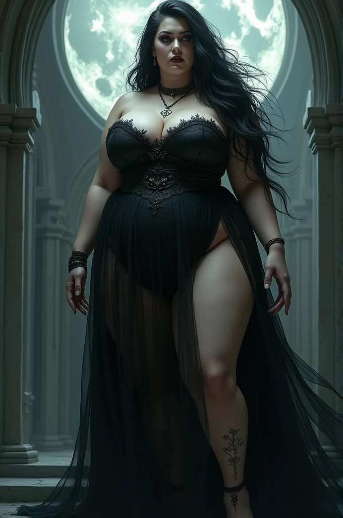 A big ass and busty gothic girl 