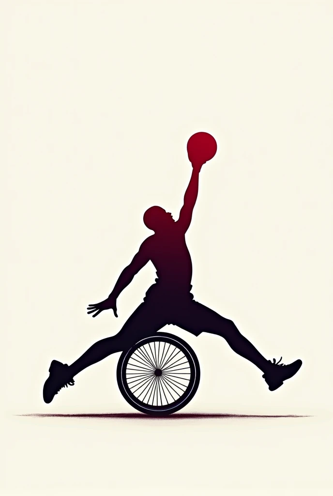 Create the Air Jordan logo but in a wheelchair
