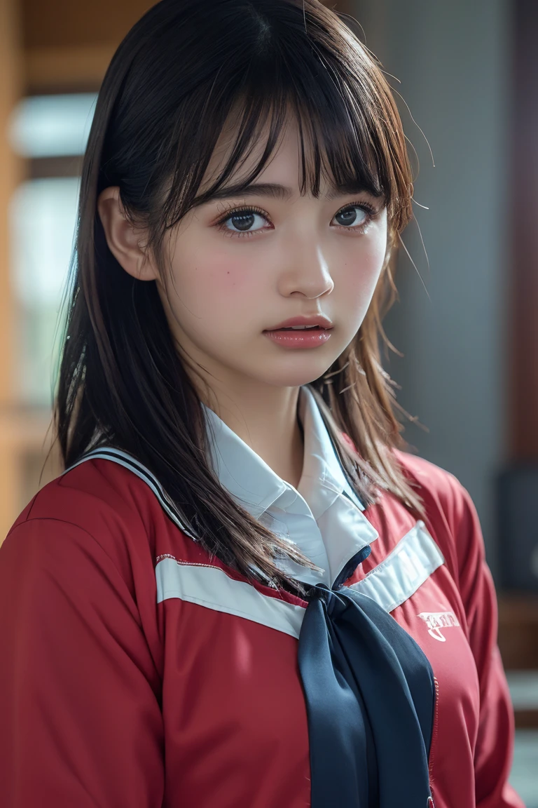(8k, RAW Photos,Highest quality, High resolution:1.1), (Ultra-realistic:1.4),(Realistic, Realistic:1.3),The Beauty of Japan、Rhythmic gymnastics club、Rhythmic Gymnastics Uniform、((Upper Body:1.3))