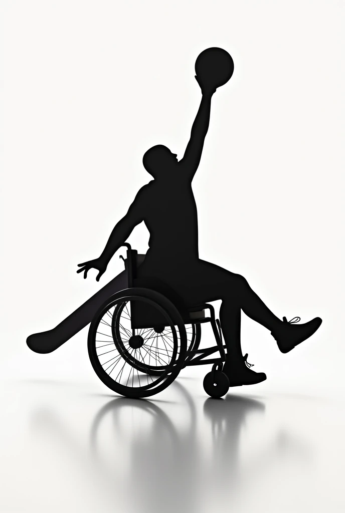 Create the Air Jordan logo but in a wheelchair