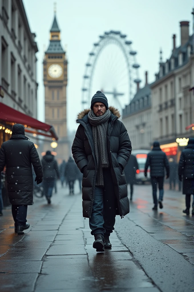 Detailed temperature walking around London city