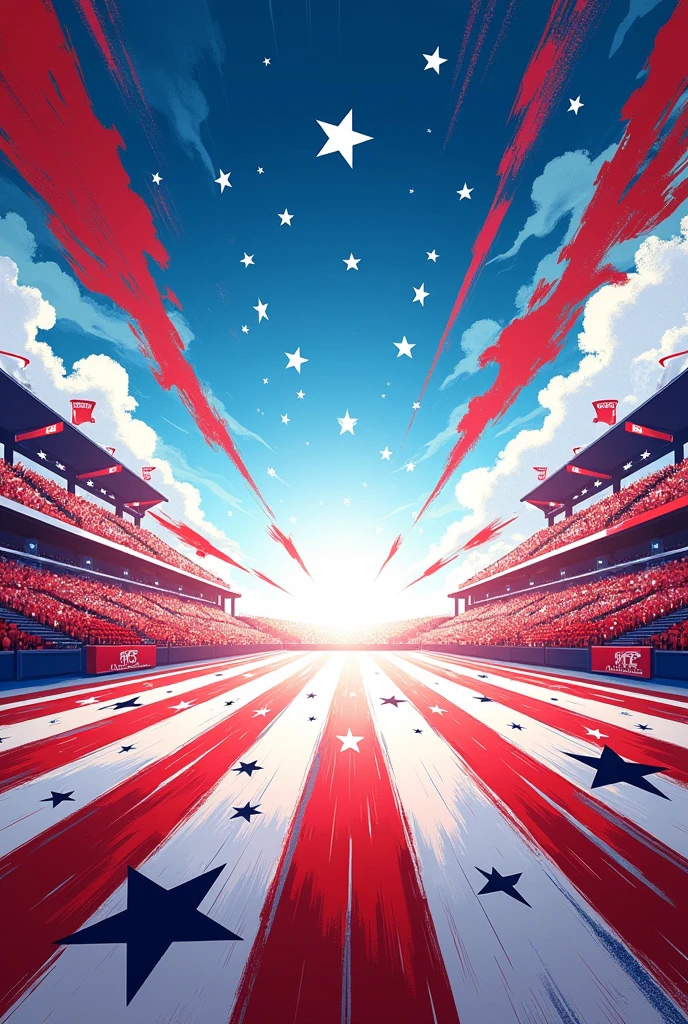 red white and blue background for high school pep rally