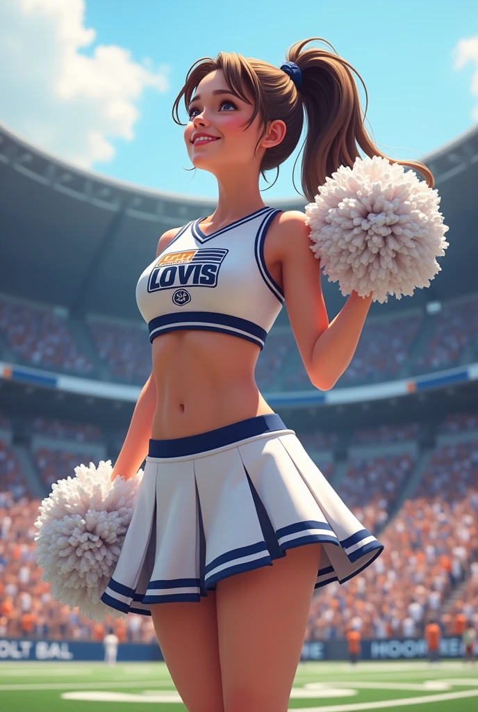 Cheerleader outfit for the white team 