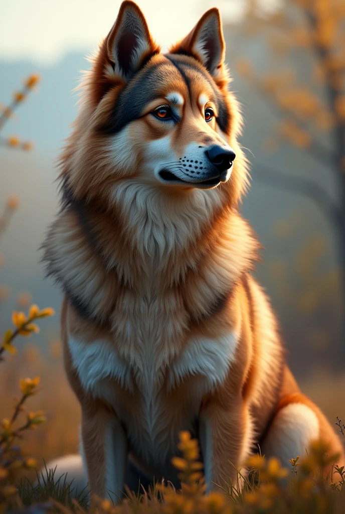 A photorealistic dog