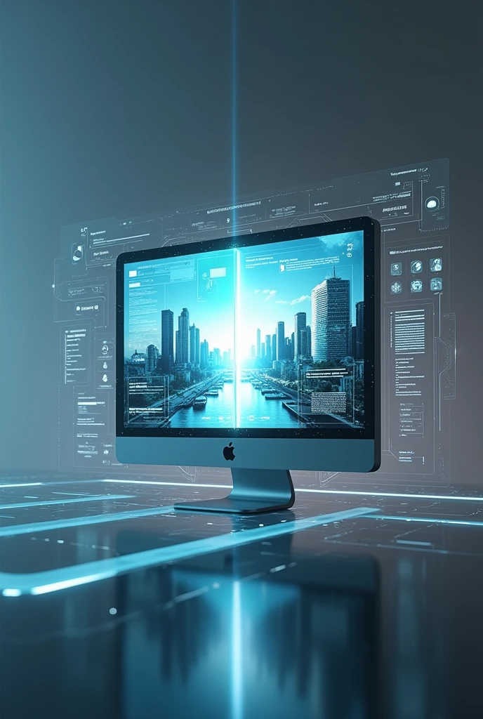 Screen with one side past, one side present
