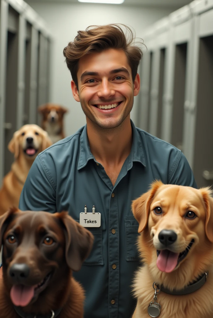 Perfect, guy, 25 years old, working at dog shelter,