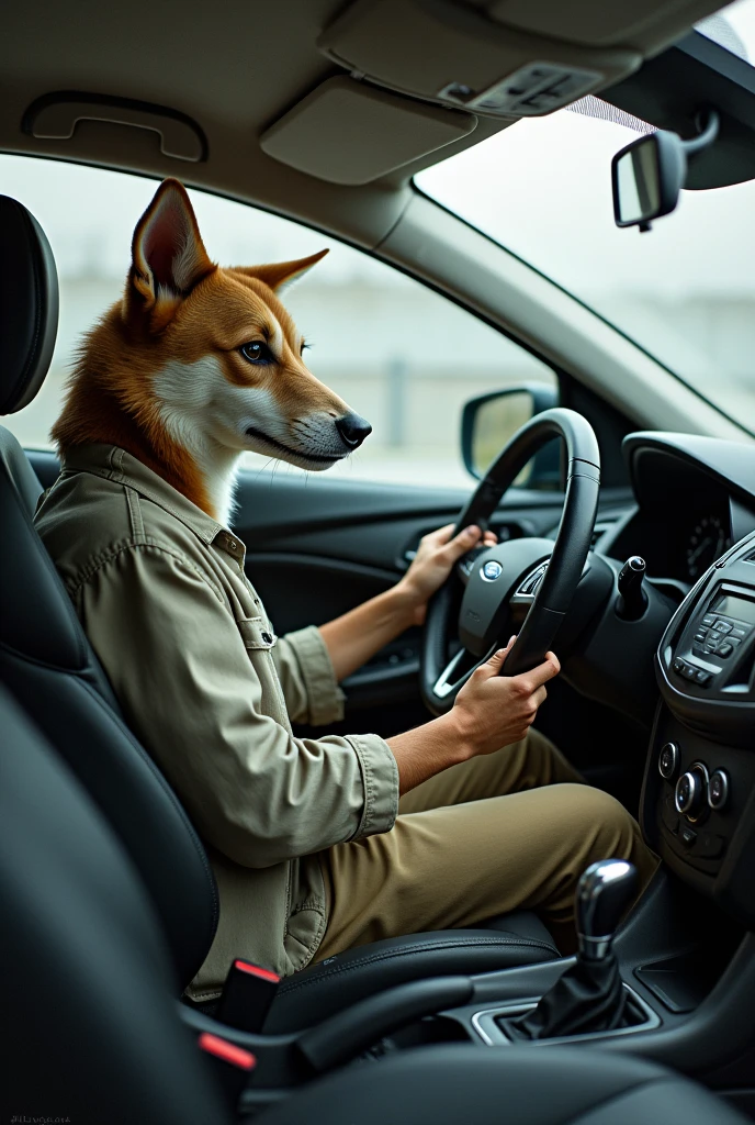Black black lab anatomically correct dog sitting in the back seat of a car with a man, a photorealistic, tumblr, furry art, furry art, ultra realistic picture, extremely realistic, furry black fur body, sitting in her car, hyper realistic fur, ultra realistic, ultra realistic pictures, realistic art, extremely high detail!!, furry art her canine pussy squirting