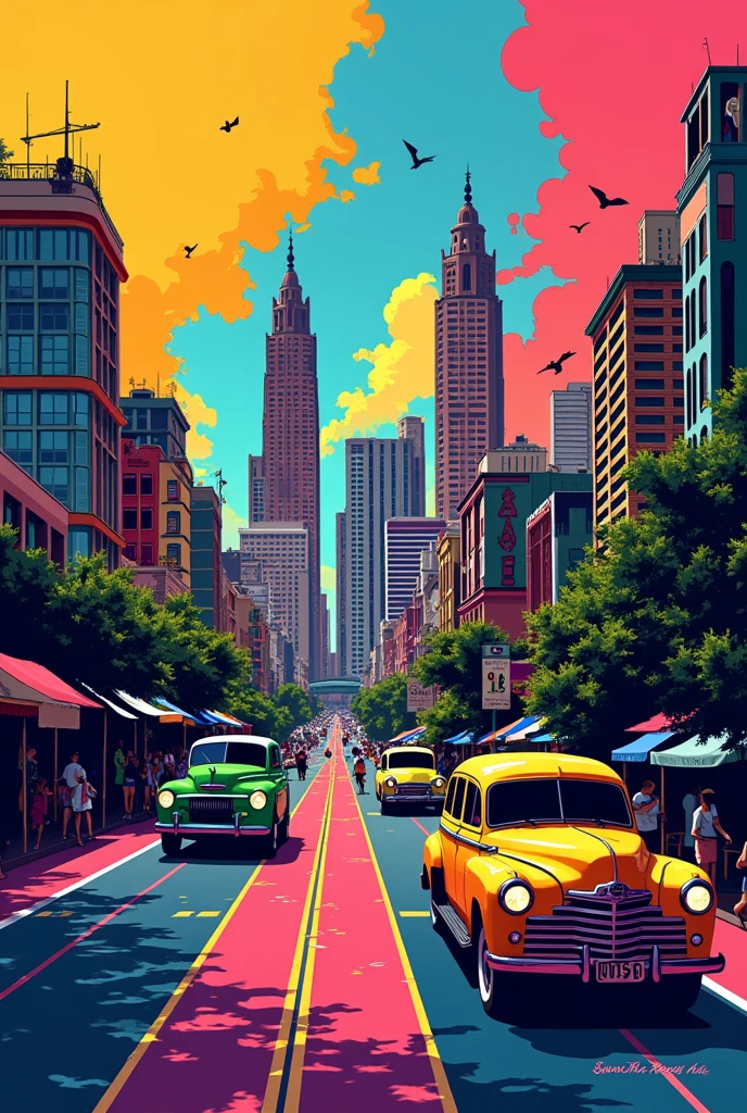 POP ART FROM THE CITY OF MANAUS WITH VERY VIBRANT COLORS
