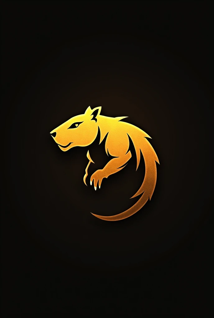 ((Mailepiece at maximum resolution of 32K, minimalist 2D style, emphasising clean lines and clear shapes. High quality graphic design, with intricate and improved details)). | The logo is a silhouette of a golden capybara, representing a Counter-Strike e-sports team. The capybara is in a posture that conveys aggressiveness and versatility, with a fierce and determined expression. The lines of the silhouette are elegant and dynamic, capturing the essence of the moving animal. | The golden colour is used in a rich and vibrant way, highlighting the capybara against a simple and dark background. Small details, such as subtle textures and light enhancements, are added to give depth and sophistication to the silhouette. | The design includes minimalist geometric elements that complement the shape of the capybara, creating a harmonious visual balance. Highlight and shading lines are used to emphasise the musculature and contours of the capybara, giving a three-dimensional aspect to the logo. | The composition is centred, with the capybara positioned dominantly on the logo, transmitting a sense of power and presence. The use of negative space is strategic, allowing the design to breathe and maintaining visual clarity. | The colour palette is restricted, focussing mainly on gold and black, but with subtle nuances that add depth and interest. The lines and details are clear, ensuring that the logo is readable and impactful in any size. | The logo captures the aggressiveness and versatility of a Counter-Strike e-sports team, symbolising strength, intelligence and competitiveness. Minimalist aesthetics ensures a modern and timeless design, suitable for use on various platforms and media. | (((((full body image)))), ((perfect pose, perfect anatomy, perfect body)), ((perfect composition, perfect design, perfect layout, perfect detail, ultra detailed, enhance details, correct imperfections):1.2), ((More Detail, Enhance))).