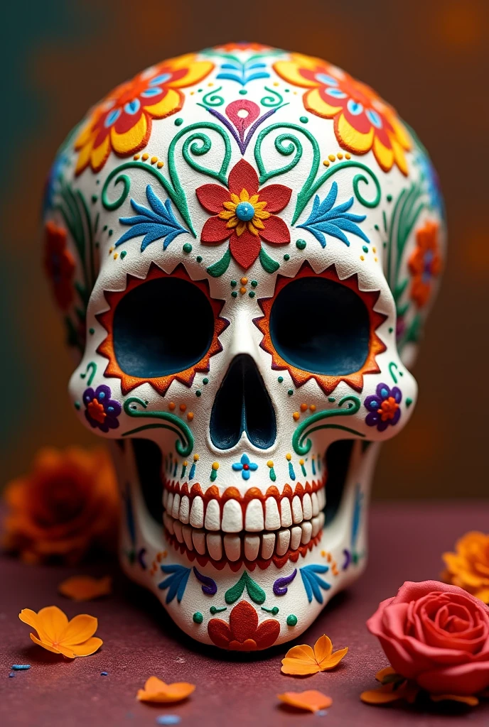 Traditional Mexican sugar skull