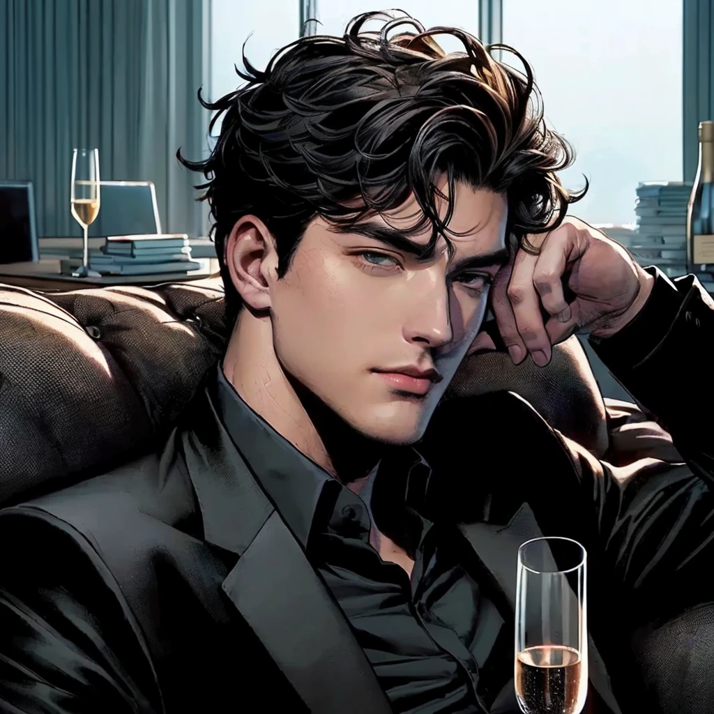 un primer plano de un hombre de traJe sosteniendo una copa de vino, Handsome boy in Demon Slayer art, handsome stunning realistic, handsome man anime, John romita mayor, handsome man, Peter Parker, Profile picture, Edmund Blair y Charlie Bowater, beautiful detailed face, J. c. LeyendeCker 8 K, Charlie Bowater and Mark Brooks