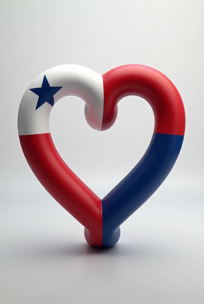 "The two flags of Panama and Costa Rica tied by a knot made with the same flags. The left side of the knot should show the flag of Panama, while the right half features the flag of Costa Rica. The two flags should gently merge in the center with a heart-shaped knot. , symbolizing unity and friendship. The background should be simple and neutral to keep the focus on the knot. "