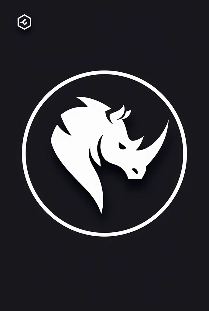 Valorant Esport Team circle Logo name 'Error'  by only white color with rhino in it