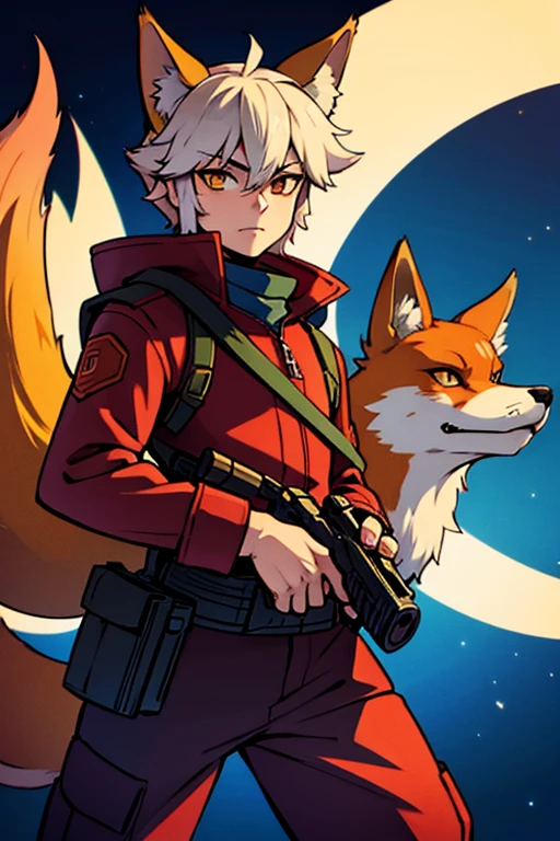 FOX BOY WITH GUN IN HAND
