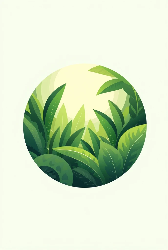 generates a circular logo on the maintenance of green areas with good quality
