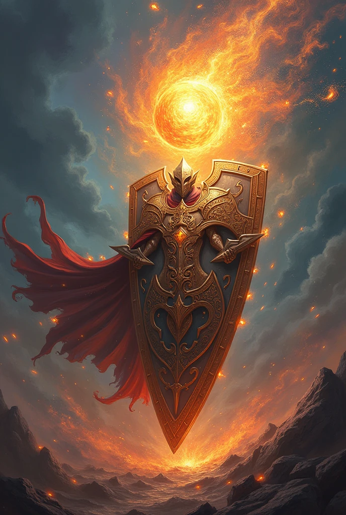 fireball rpg illustration Mystical Shield
