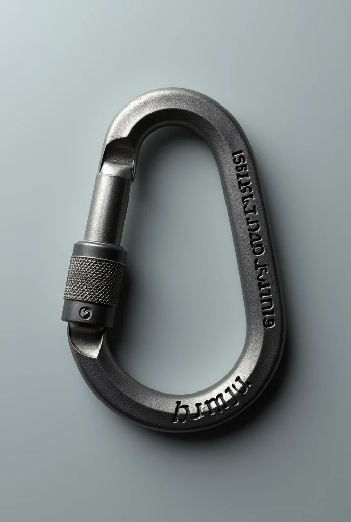 Climbing carabiner , write humju on the carabiner iron