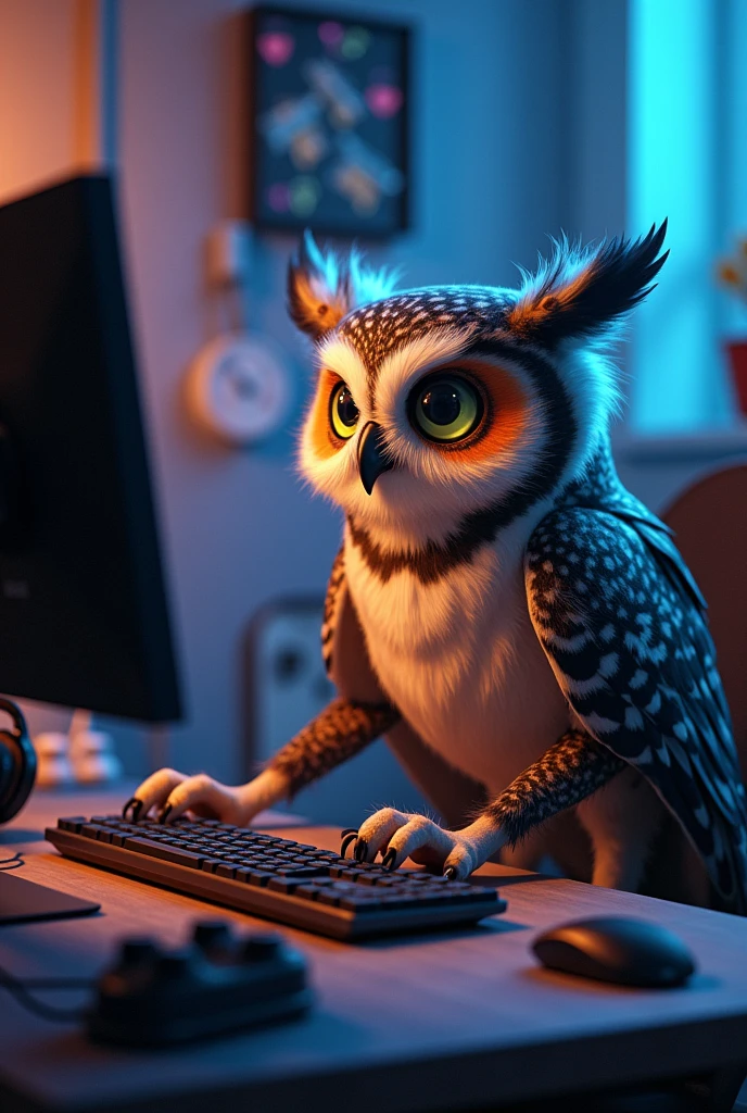Owl playing valoramt