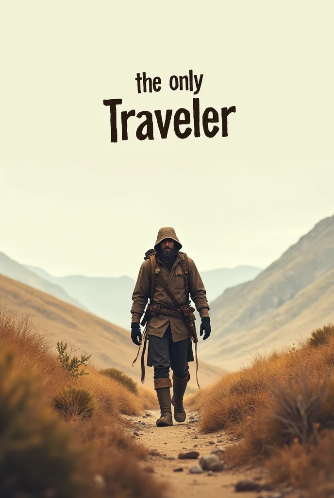 Give me a text in png with the phrase "the only traveler" with a somewhat robust and simple style