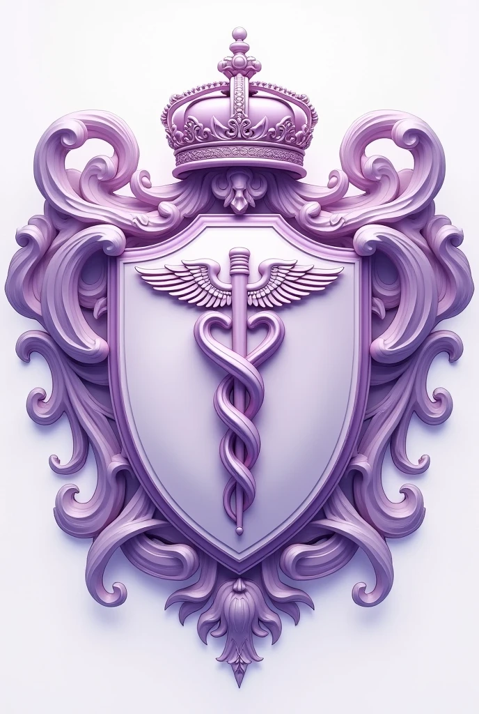 Medicine coat of arms in lilac color