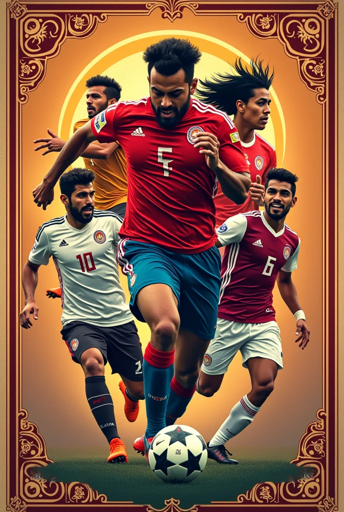 Thalora Football league 2024 poster with rajput background 