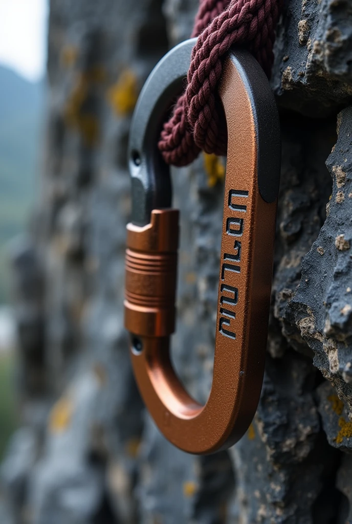 Climbing carabiner , write Humju on the side of the carabiner iron