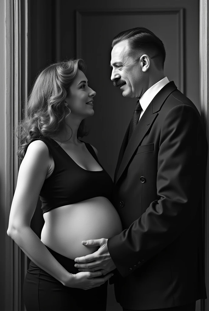 Hitler pregnant with the black guy