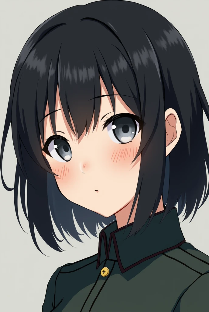 Mukuro Ikusaba is a high school ager with a height of 170 cm, relatively the same height. He has gray eyes, freckles and short black hair. She also wears a soldier's uniform and is a cute, shy, blushing girl.