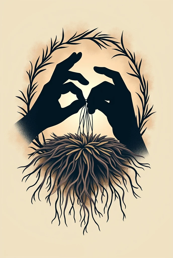 A logo for a company whose name is Manos de poyvi, The logo can have silhouettes of hands working on a poyvi fabric, with details of threads and textures that highlight the craftsmanship, The image must have the name of the company, which is Manos de Poyvi