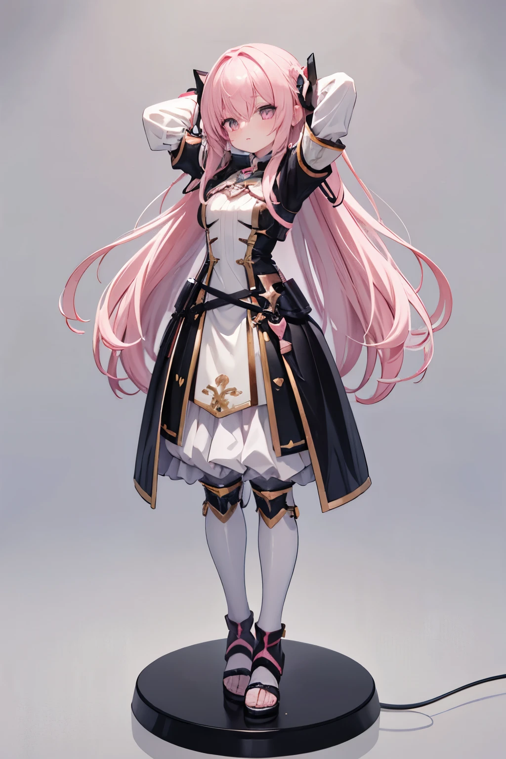 A light pink haired knight-style figure standing with his arms folded behind his head