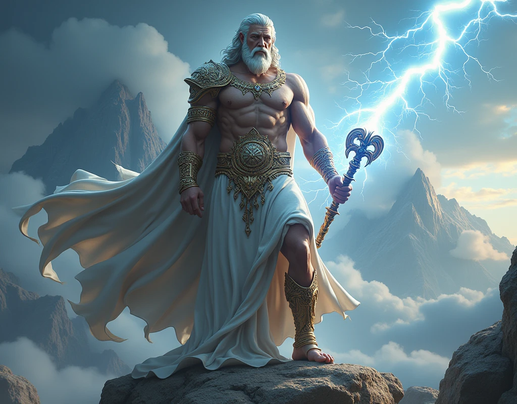 Zeus, olympus, lord, slot, thunder, Realistic