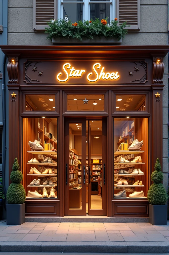 Facade of a shoe store named Star Shoes