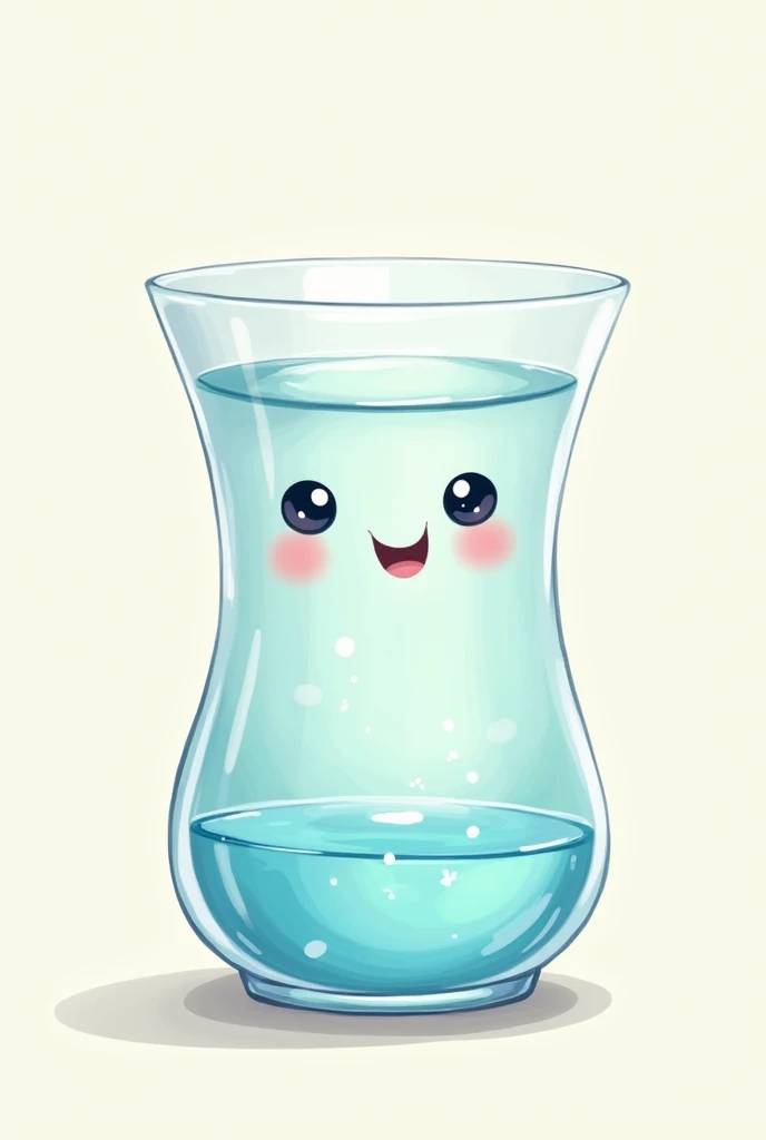 Water glass with a smile