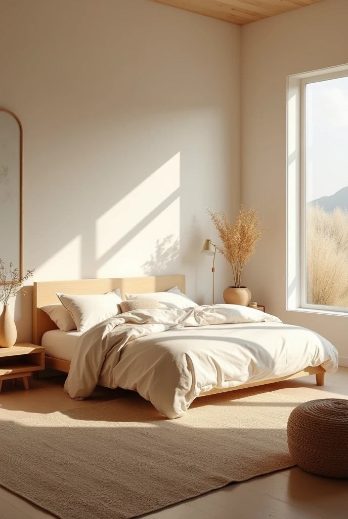 create for me a bedroom with neutral light in the trto