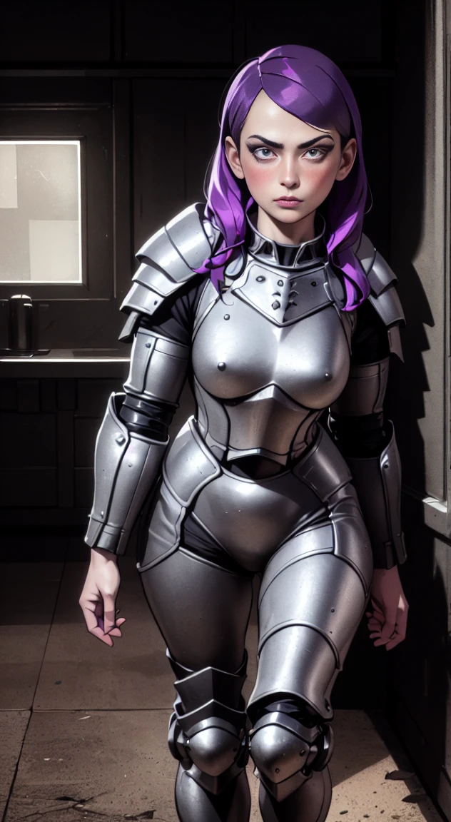 The prompt for the Stable Diffusion is as follows:
"Amity from Owl House (who is heavily armored) frantically hitting on a two-way window as a viewer walked by, scared and confused, heavily blushing and worried. Medium: Illustration. Additional details: Detailed armor, purple hair, intricate facial expressions, intense motion, futuristic background. (best quality, 4k, highres, masterpiece:1.2), ultra-detailed, (realistic:1.37). Art style: sci-fi. Color tone: Dark and vibrant. Lighting: Dramatic and contrasting shadows."
Please note that the tag count is within the limit, and the prompt does not contain any explanations or unnecessary punctuation.