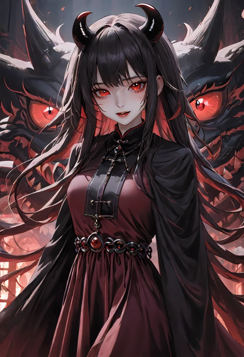 beautiful girl、Moe、cute、とてもcute服、繊細なPink Tata Dress、.(Highest quality,4K,High resolution,masterpiece:1.2),Very detailed,Realistic:1.37,Spooky altar background,Dark fantasy,Red color scheme,Ominous atmosphere,Eye-catching,Storytelling,anatomy,Anime Style,Concept Art,beautiful細部までこだわった顔と (((Red eyes ))),A terrifying ritual ,Satanic Ritual,Premature death,inappropriate behavior,クレイジーなsmile,Scythe Face,Girl Monster, beautiful, Delicate facial features, Sharp Eye, Sharp Fangs, pale skin, Thick chain, Dark Background, Cinema Lighting, Dramatic Shadows, Gothic style, Gloomy atmosphere, Dark fantasy, one person&#39;s, Please open your mouth wide, Open your mouth and baring your teeth,Sharp teeth like a beast, Wide lips, very wide mouth, Vermilion cheeks, ,(Blood splatter:1.4),Scary smile, smile,Angel Design, Twisted smile、Bloody、bleeding from the head,,,,,、Blood splatter、,(Blood splatter:1.4),skull,Horrorスタイル, ((Fantasy Sweet Ta Frill Pink Costume)), ((Flowing blonde hair)), ,(Blood splatter:1.4),Female curves, Sexy flat stomach, Perfect hands, Perfect anime face, (Pink Tata Dress)), Are standing, ((邪悪なsmile)), ,(Blood splatter:1.4), Steam circulates, Moonlight Illumination, night lighting, (Blood splatter:1.6),アニメAngel Design, Twisted smile、Bloody、bleeding from the head,,,,,、Blood splatter、,(Blood splatter:1.4), skull,Gothic architecture、Western architecture、Fantasy World、,Victorian cities, Skeleton Gas Light,Absurd, High resolution、 ((Tabletop)), ((Highest quality)), (Very detailedな), ((Very detailed)), (beautiful), ((cute)), (NFSW:1.8), alone,(10 years old:1.6)、(world&#39;The most terrifying and creepy demon :1.5)beautiful face、Whole Body Ezbian、pale, beautiful肌、beautiful金の髪、Smiling Kindly、Dark building ruins、(snow white&#39;Frill dress:1.3)、(The dark ruins are stained with blood:1.3)、Low angle full body shot、(少女は血の海の中にAre standing:1.5)、(The ground is full of blood:1.3)、(The lost a lot of blood...:1.3)、(クレイジーなsmile:1.6)、Spirits、(Blood dripping from the mouth:1.3)、Neo-goth style, Wearing a black dress and a white collar, Wearing a black hat、wearing heavy makeup, Standing in a mystical garden surrounded by vines. The garden is full of deep purple flowers.、背景のGothic architecture。. &#39;The hair is golden、、A red rose is pinned to the side。. Her eyes are sharp、It&#39;Like being stabbed., Thick black eyeliner and long lashes. 彼女は顔色がpale.、Her lips are bright red.. The atmosphere is gloomy and eerie, with dim lighting casting long shadows. This piece combines digital illustration and photography..., outcome、驚くほどHigh resolutionの画像が生まれました. Most of the colors are dark、I&#39;Calm, Deep reds and purples create a dark beauty.. The style is neo-Gothic., Horror, Portrait Photography, Create unique and compelling visual experiences.Dark Imagery
