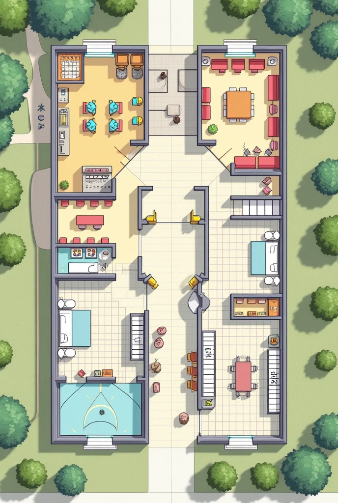plan of a middle class school