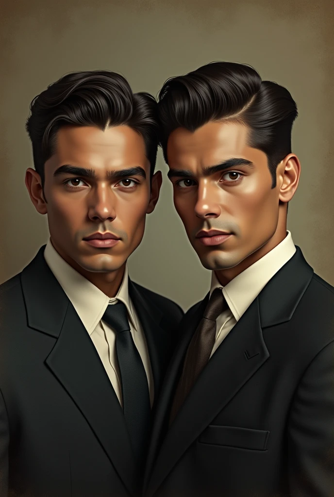 Twins, men, Colombians, year 1950