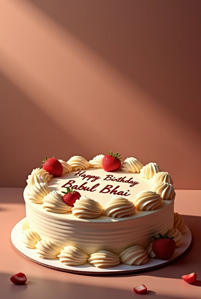 One cake on wrote happy birthday babul bhai