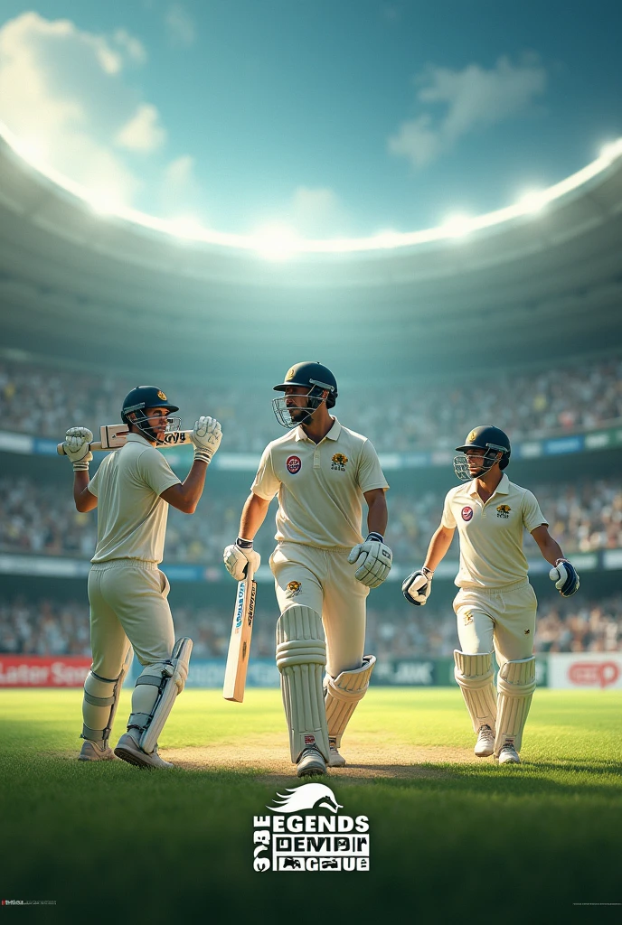Create a picture for Cricket Tournament with low opacity and logo as "Legends Premier League"