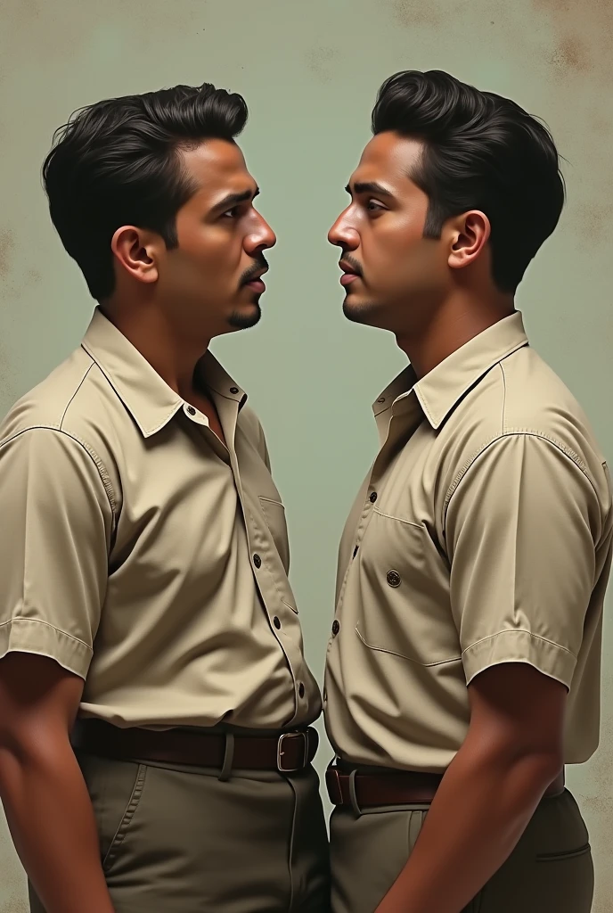 Twins, men, Colombians, year 1950, 
