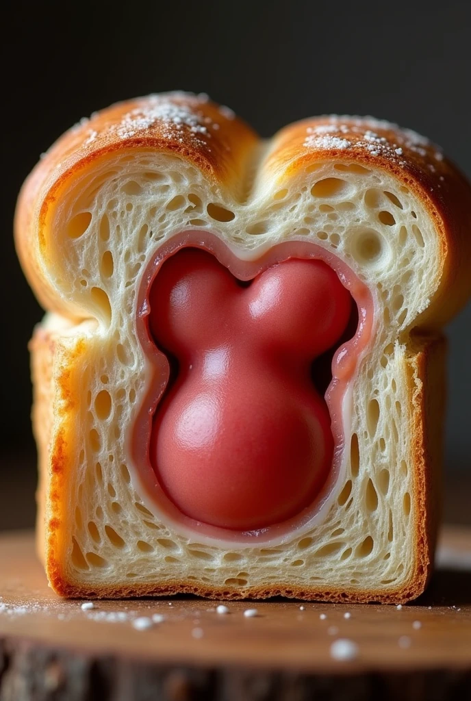 penis inside a french bread