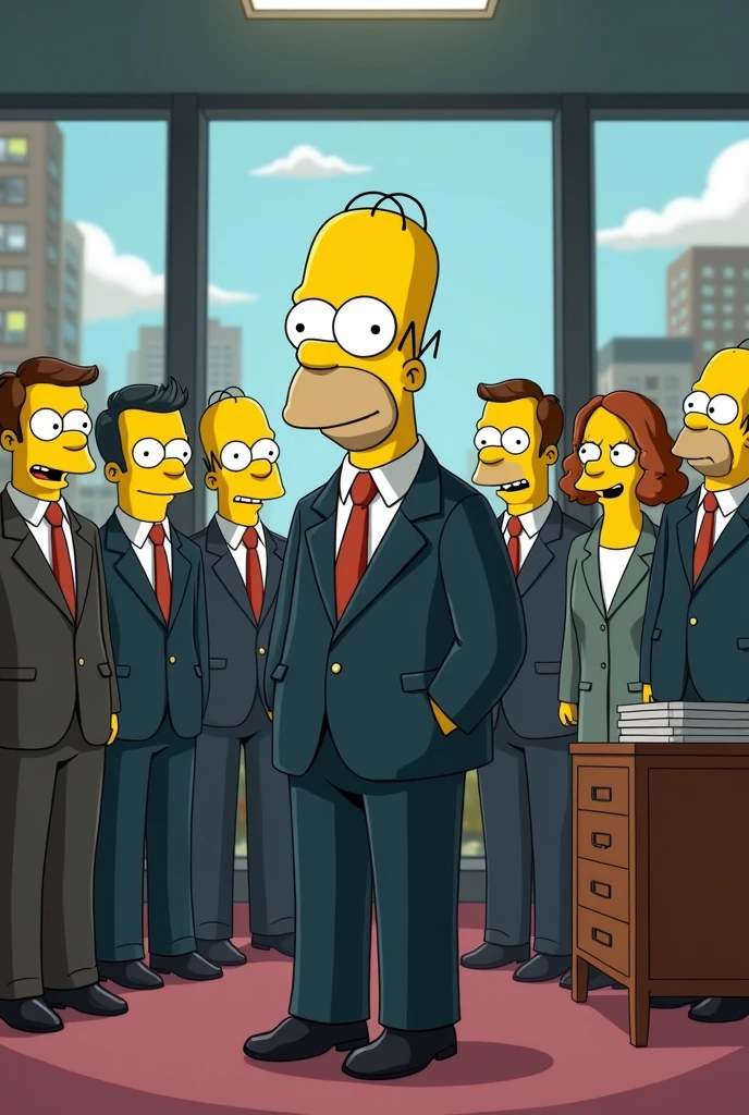 Generate me Homer Simpson in Mad Men