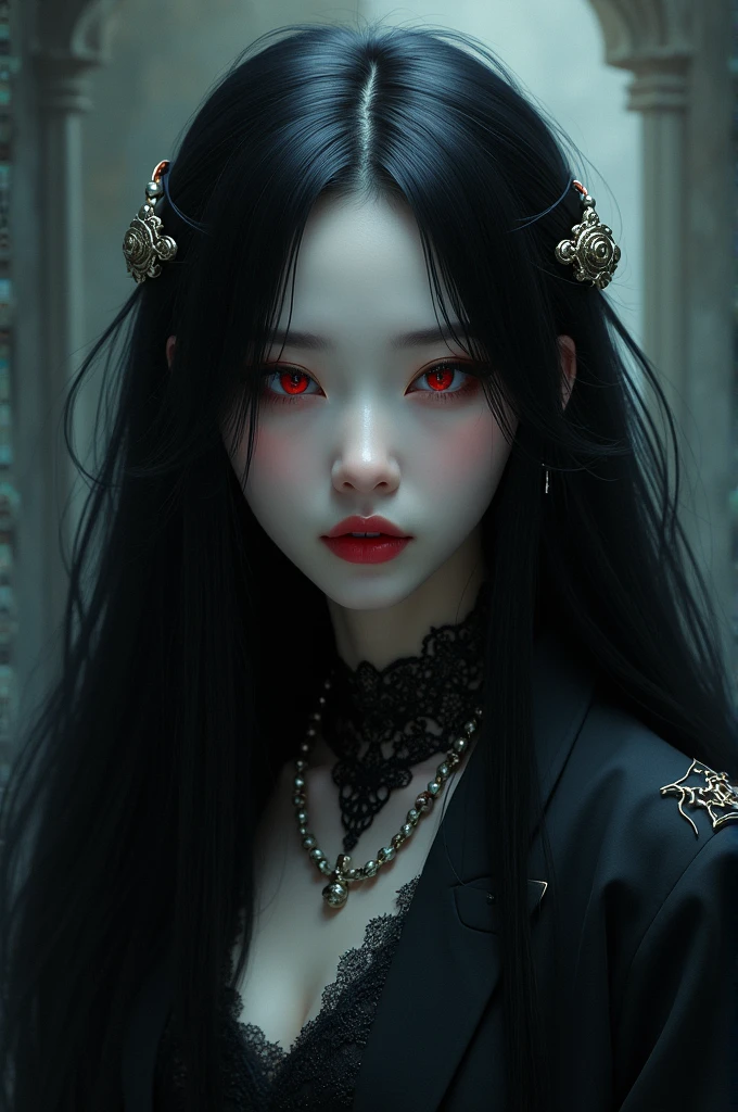 LONG HAIRED ASIAN VAMPIRE.