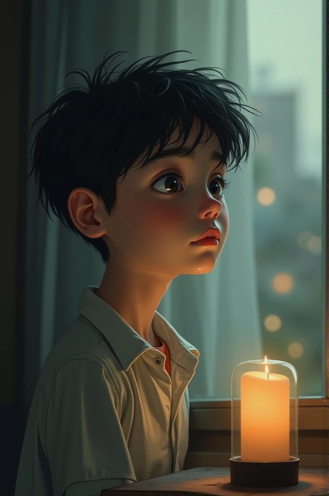 A boy who misses his girlfriend